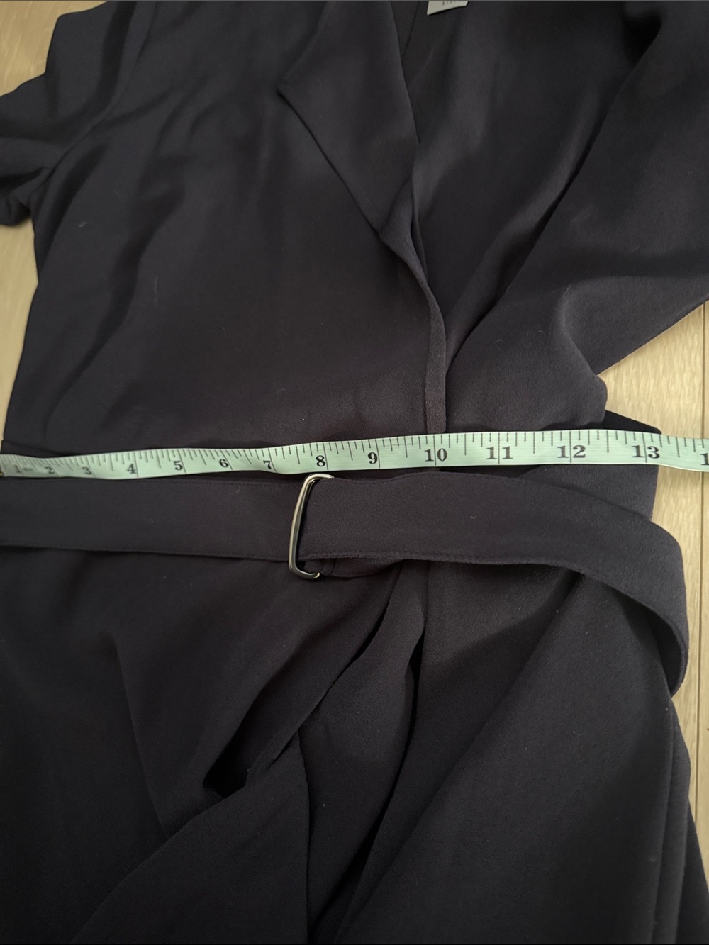 J. Crew Navy Belted Wrap-Style Midi Dress - Picture 7 of 10